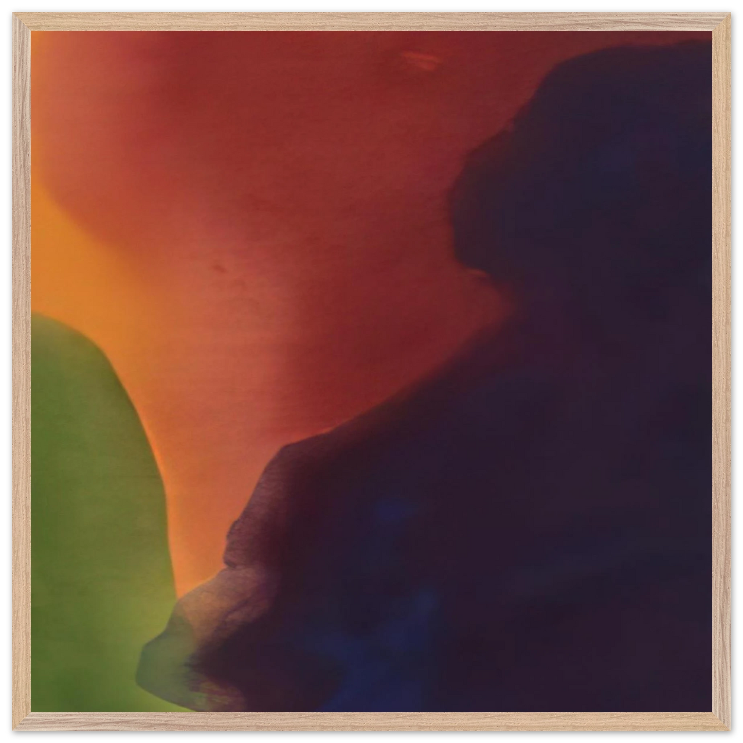 Helen Frankenthaler - Blue Atmosphere III - 1963 Wall art - A3 (29.7 x 42  cm) - Premium Wooden Framed Poster With Fine Art Paper-canvas - Black frame