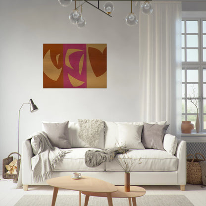 Triptyque ocre-violet-rouge - Fernand Leduc Brushed Aluminum Print - 70x100 cm / 28x40 inches | Fernand Leduc Aluminum Print | Fernand Leduc Prints