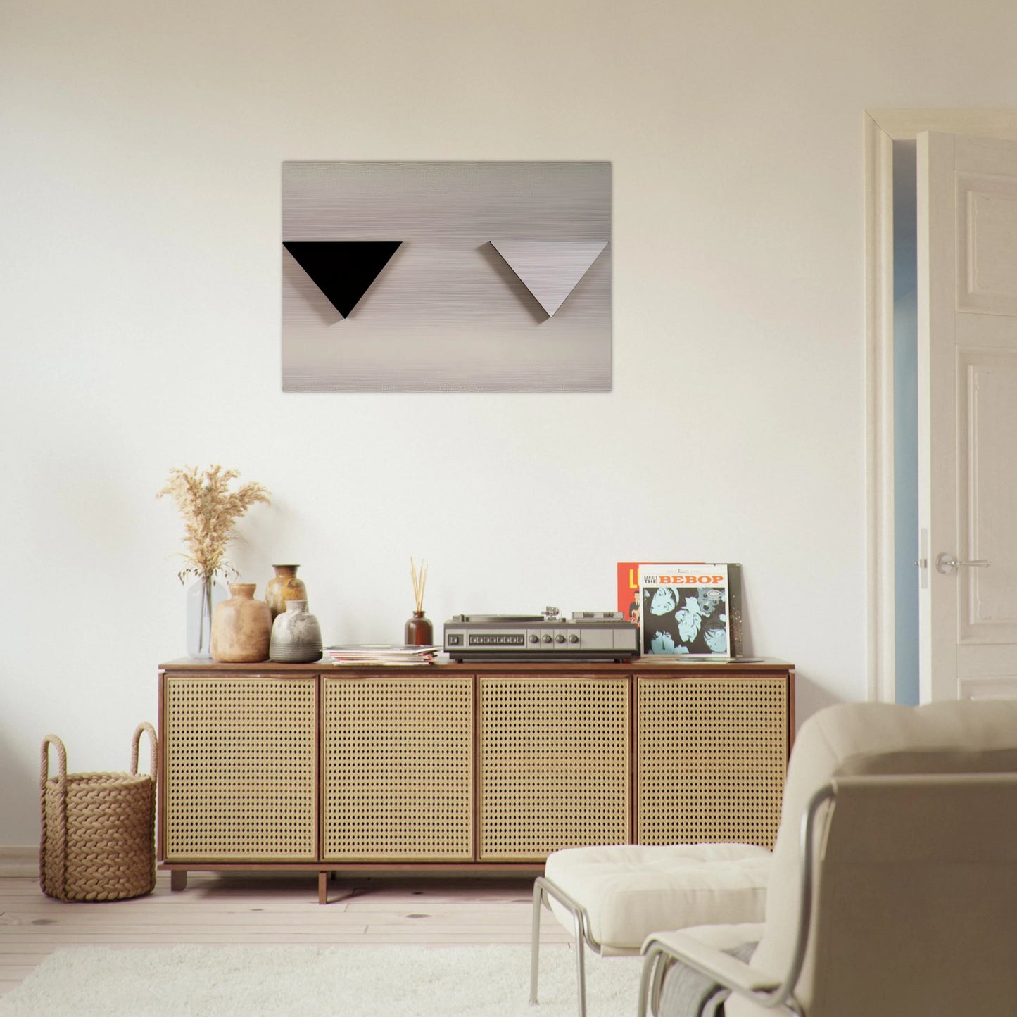 Mirror Object - 1973 - Blinky Palermo Brushed Aluminum Print - 70x100 cm / 28x40 inches | Blinky Palermo Aluminum Print | Blinky Palermo Prints