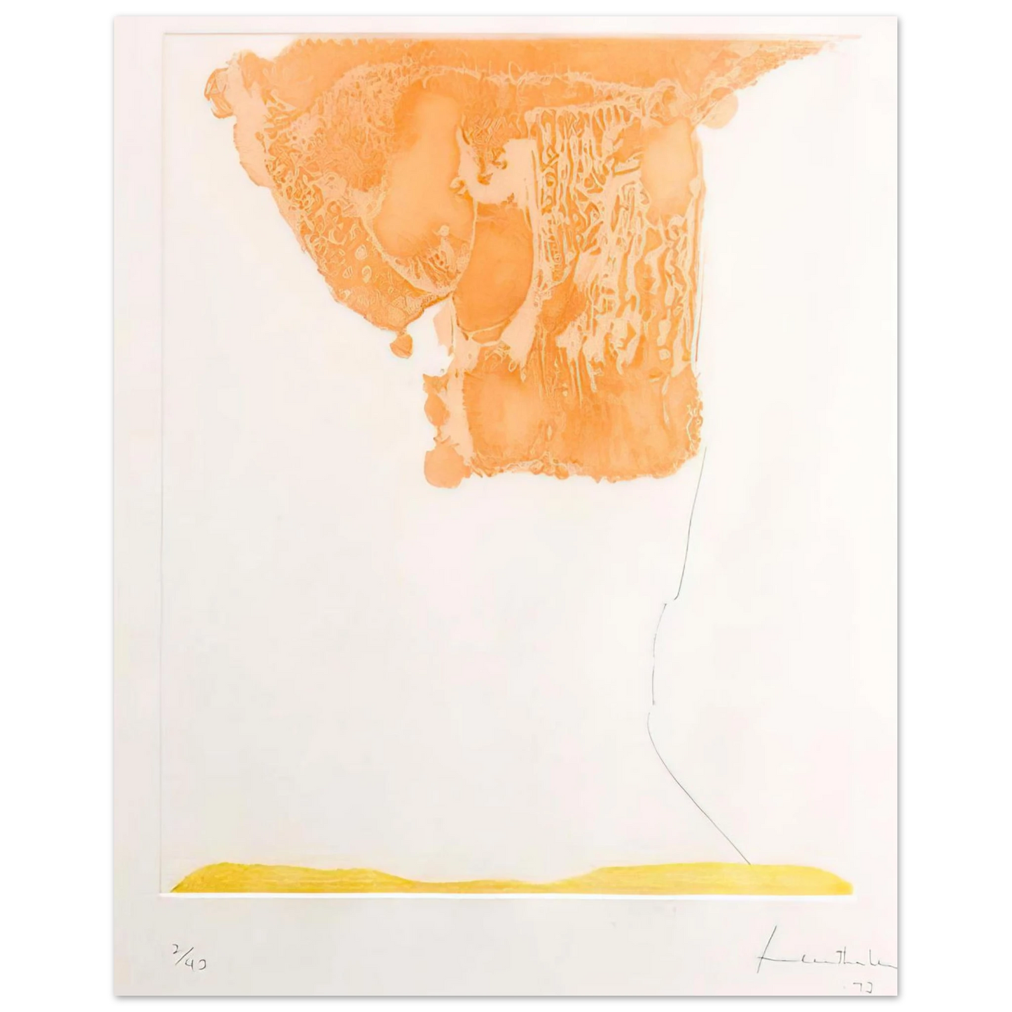 Helen Frankenthaler - Pranzo Italiano - 1973 Wall art - 13x18 cm / 5x7 inches - Premium Wooden Framed Poster With Fine Art Paper-canvas - White frame