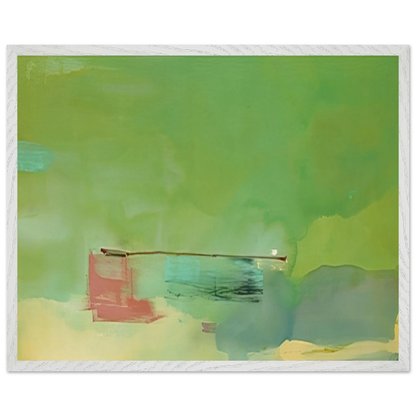 Helen Frankenthaler - Springscape - 1975 Wall art - 15x20 cm / 6x8 inches - Premium Wooden Framed Poster With Fine Art Paper-canvas - White frame