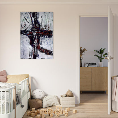 Chemin d hiver - Jean-Paul Riopelle Brushed Aluminum Print - 70x100 cm / 28x40 inches | Jean-Paul Riopelle Aluminum Print | Jean-Paul Riopelle Prints