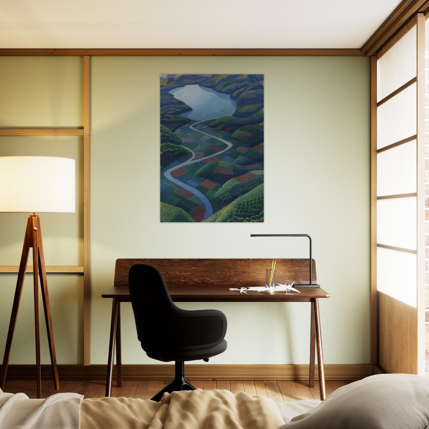 Paesaggio Aereo - 1936 - Gerardo Dottori Brushed Aluminum Print - 70x100 cm / 28x40 inches | Gerardo Dottori Aluminum Print | Gerardo Dottori Prints