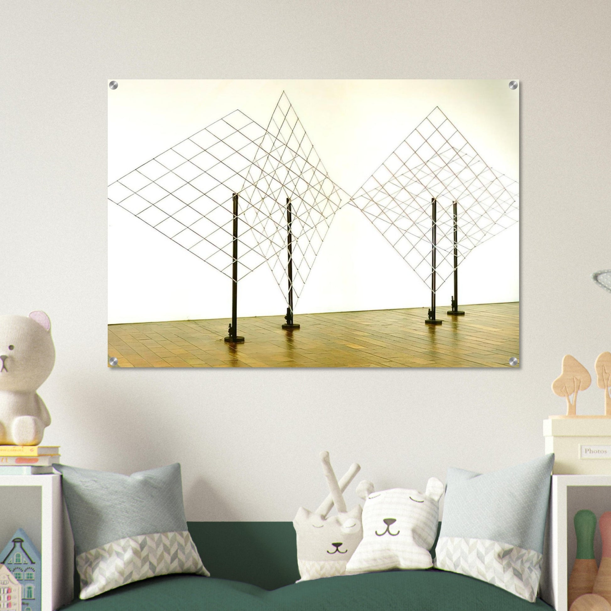 4 Self-distorting Grids - 1965 - Francois Morellet Acrylic Print - 70x100 cm / 28x40″ inches | Francois Morellet Wall Art | Francois Morellet Prints