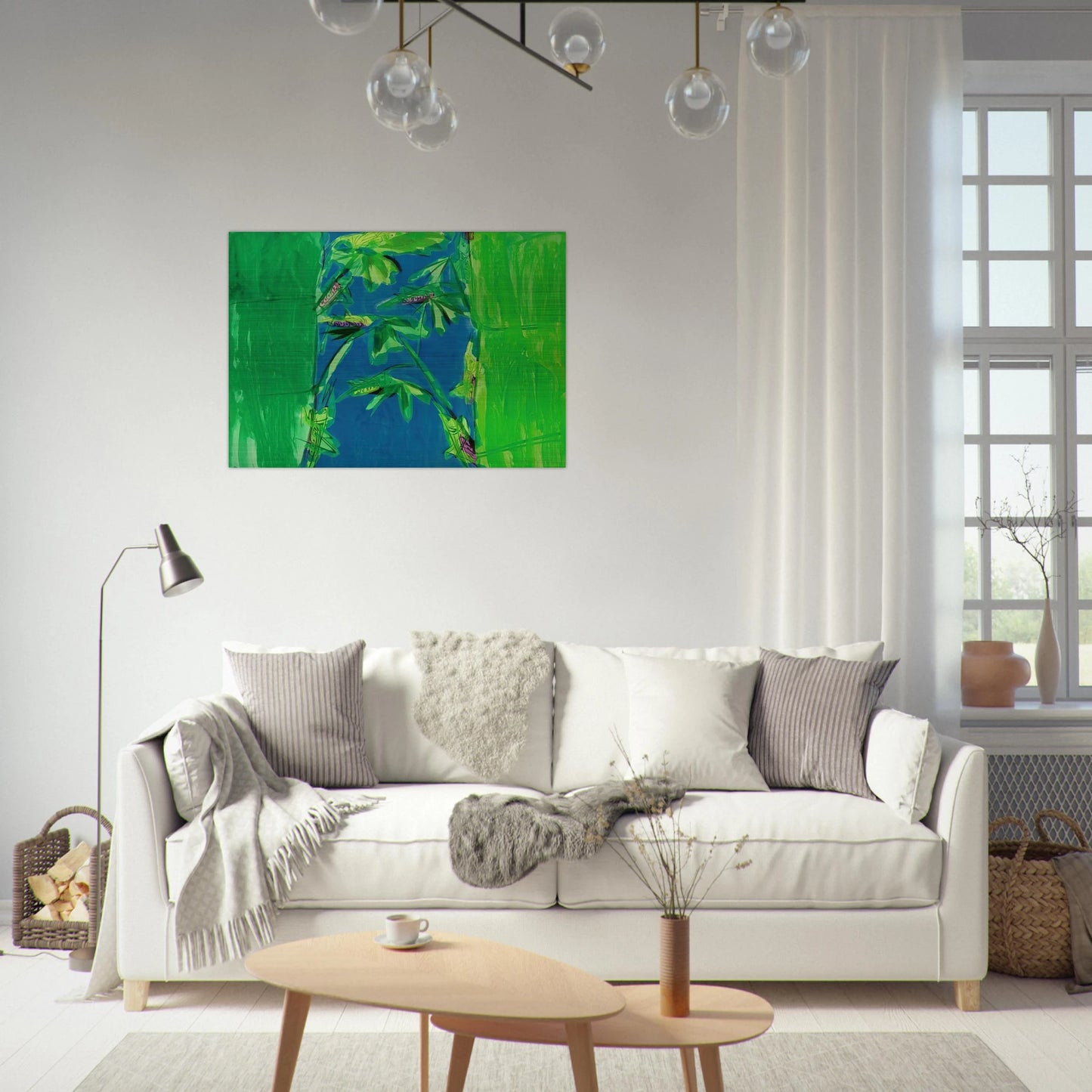 Early Summer - 1980 - Walasse Ting Brushed Aluminum Print - 70x100 cm / 28x40 inches | Walasse Ting Aluminum Print | Walasse Ting Prints