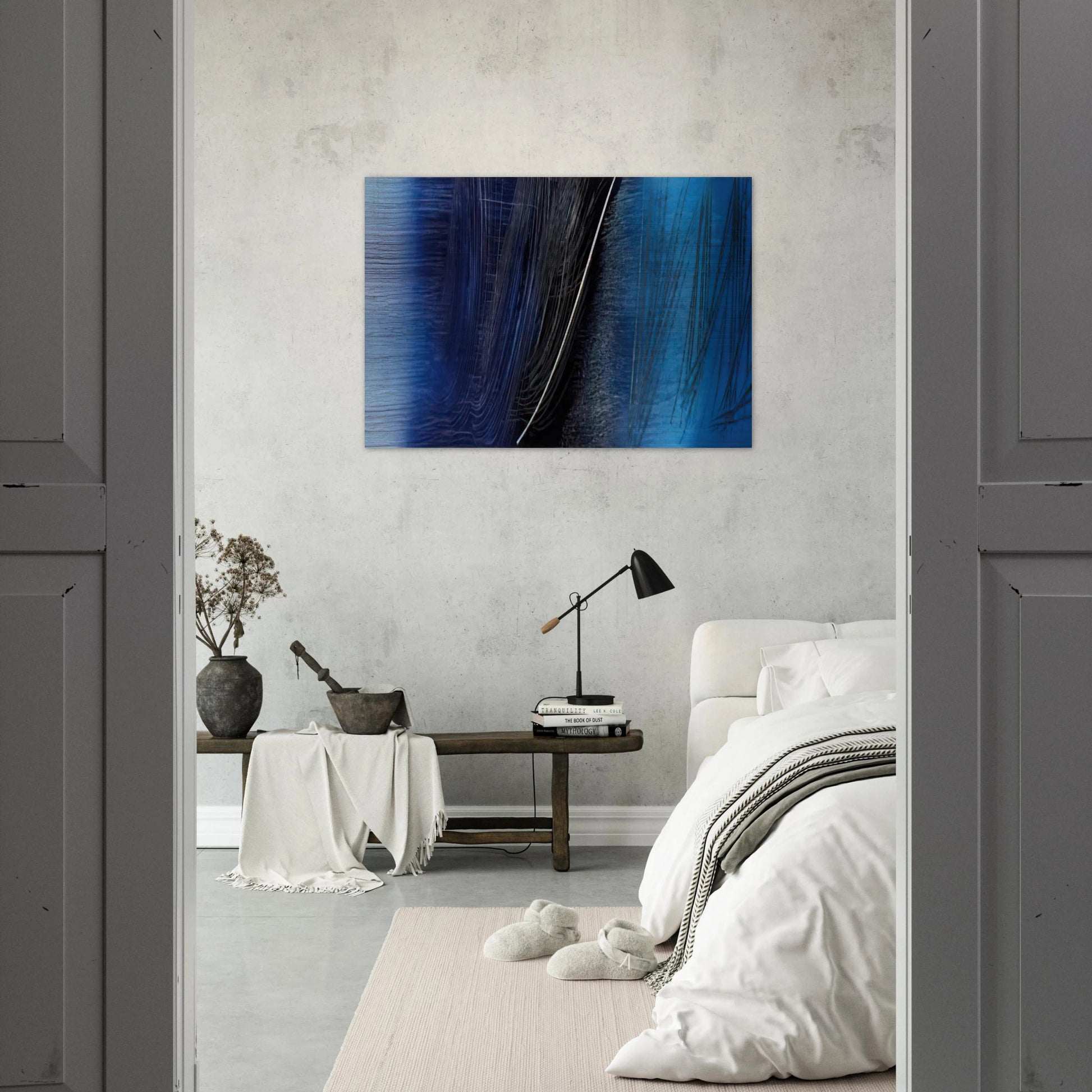 Untitled T1962-L7 - 1962 - Hans Hartung Brushed Aluminum Print - 70x100 cm / 28x40 inches | Hans Hartung Aluminum Print | Hans Hartung Prints