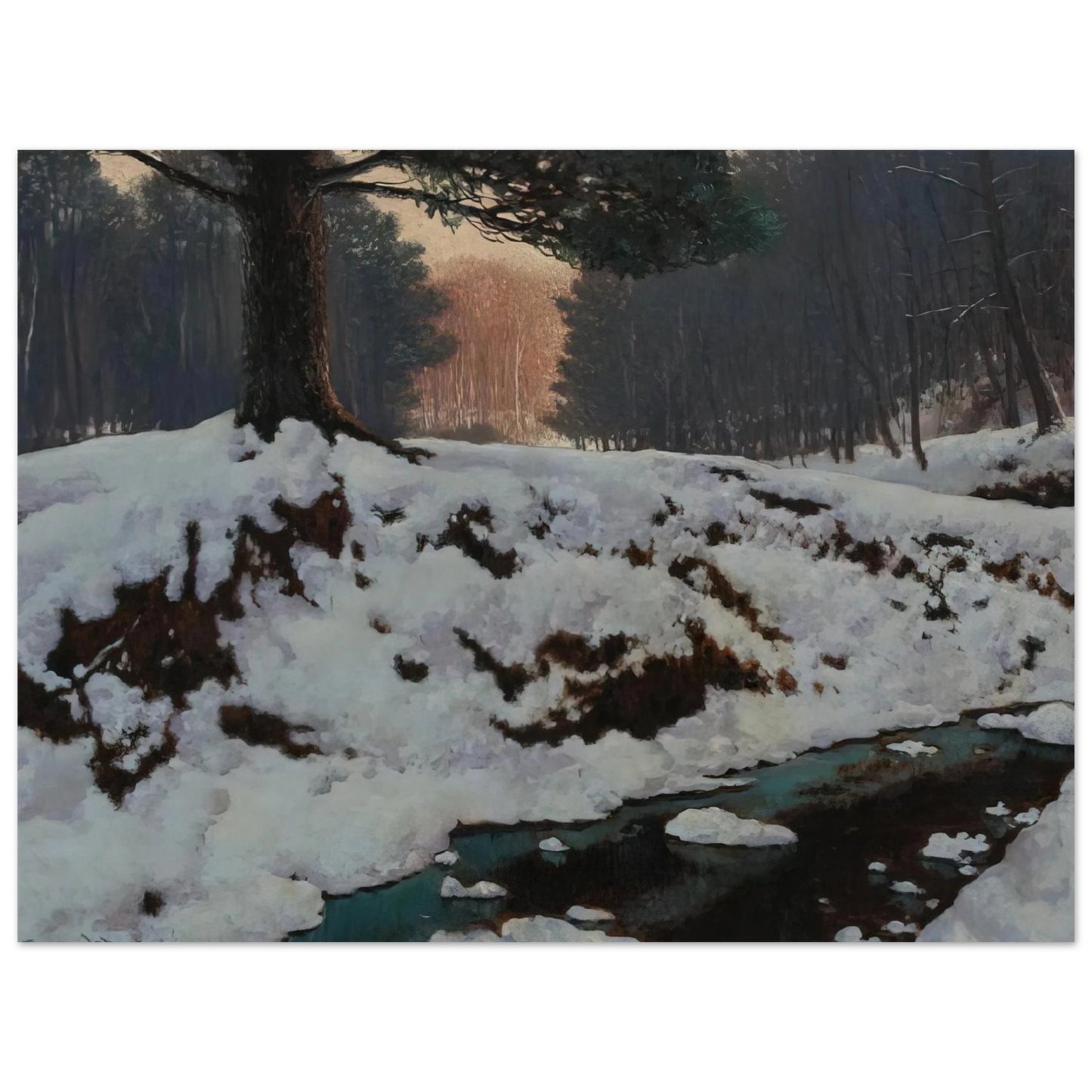 Frank Johnston - The Shadowed Valley - Post-Impressionism  75x100 cm / 30x40inches Fine Art Poster