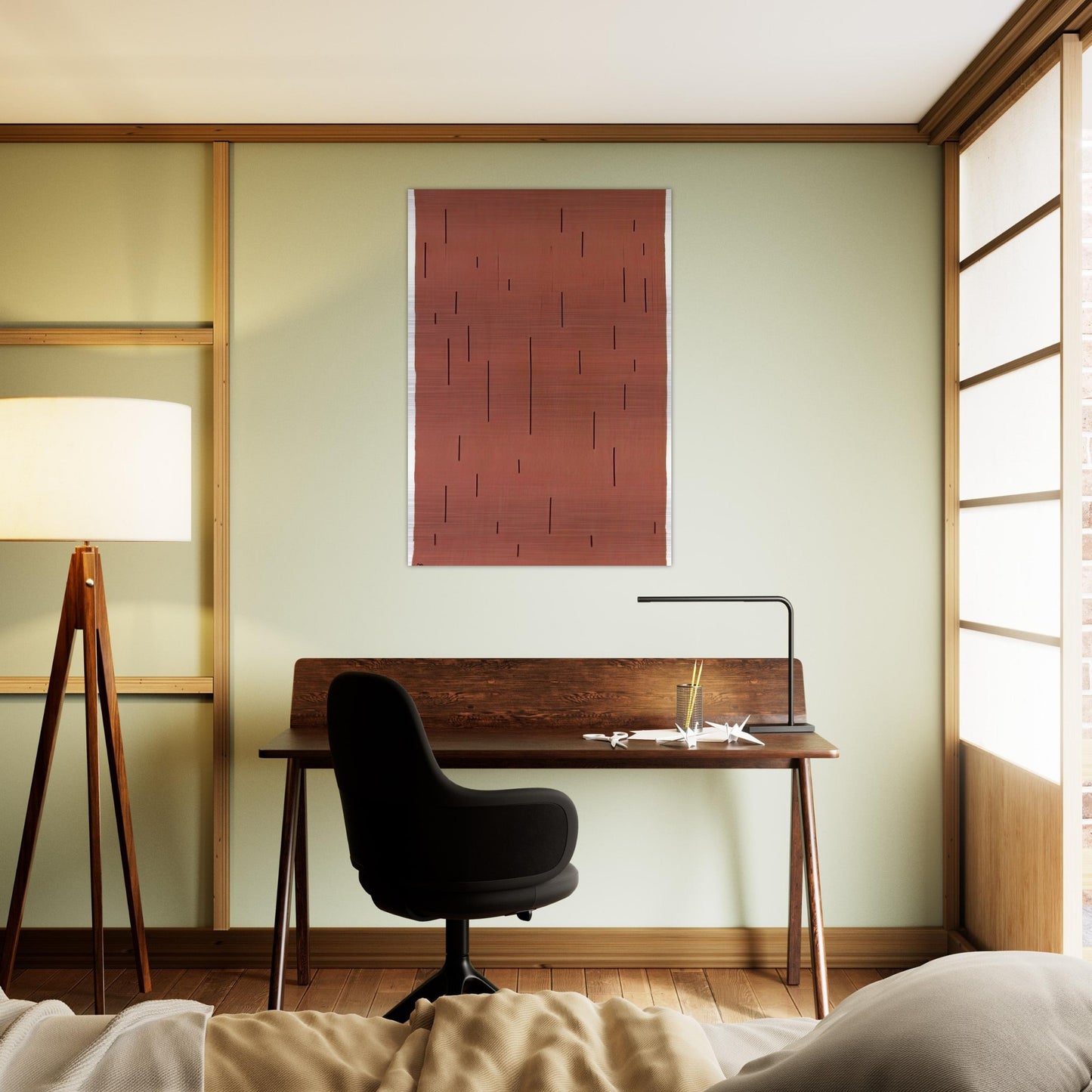 WITH VERTICALS 1946 - Anni Albers Brushed Aluminum Print - 70x100 cm / 28x40 inches | Anni Albers Aluminum Print | Anni Albers Prints