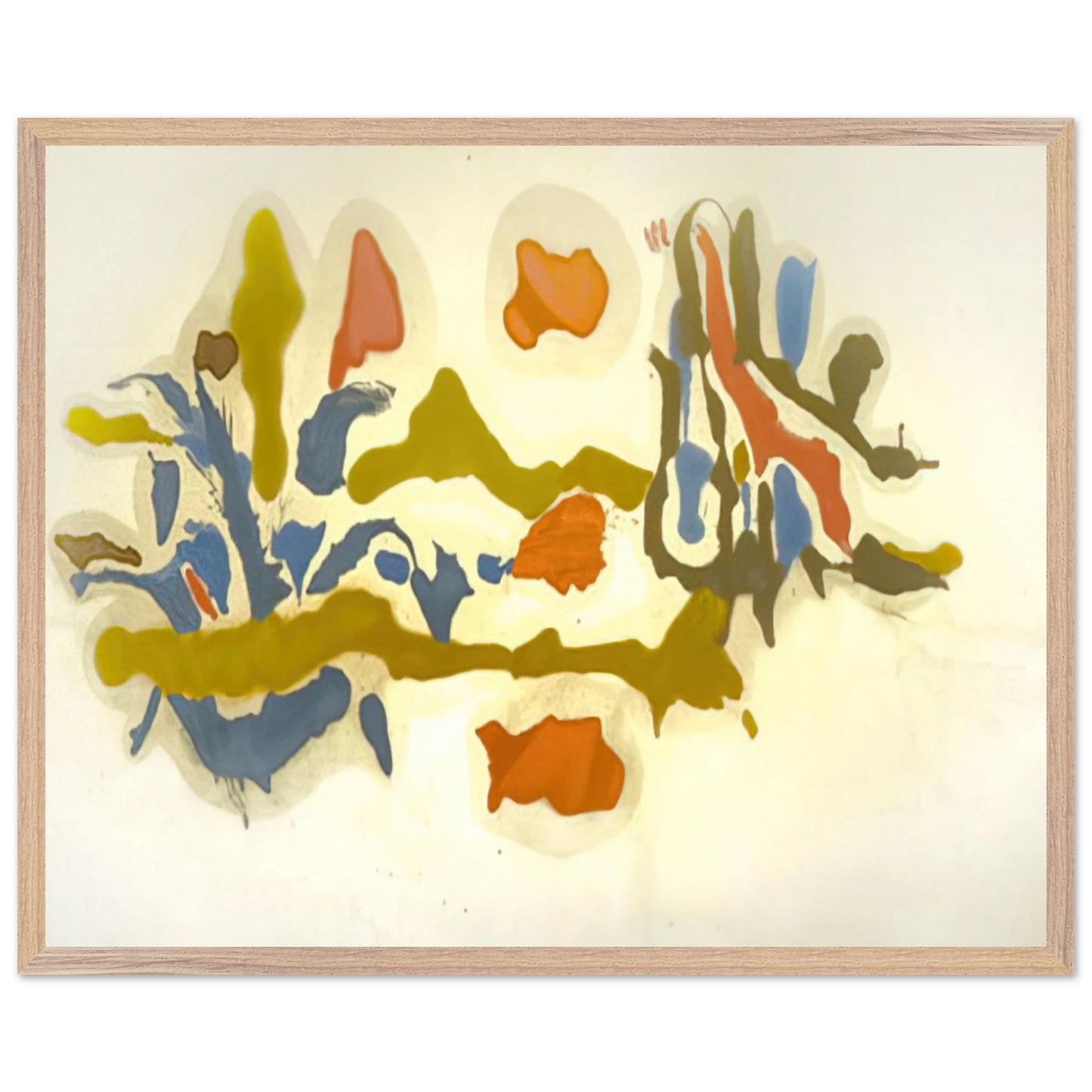 Helen Frankenthaler - Seascape with Dunes - 1962 Wall art - 30x40 cm / 12x16 inches - Fine Art Poster-canvas - -