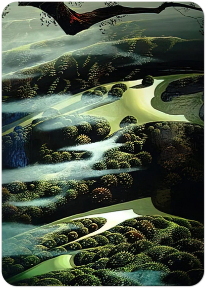 Carmel Valley Memory By Eyvind Earle Pack of 10 Post Cards | Eyvind Earle Post Cards | A6 (10.5 x 14.8 cm) - 4.1 x 5.8 inches