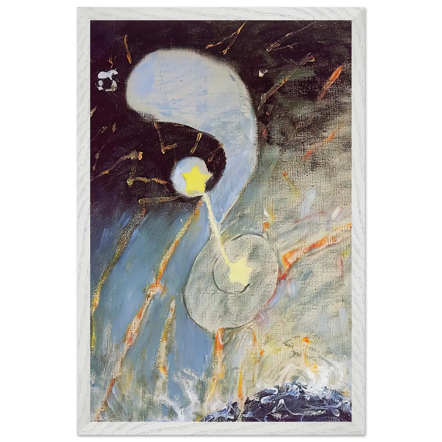 Hilma af Klint - CHAOS NR 2 1906 Wall art - 50x70 cm / 20x28 Inches - Premium Wooden Framed Poster With Fine Art Paper - White frame