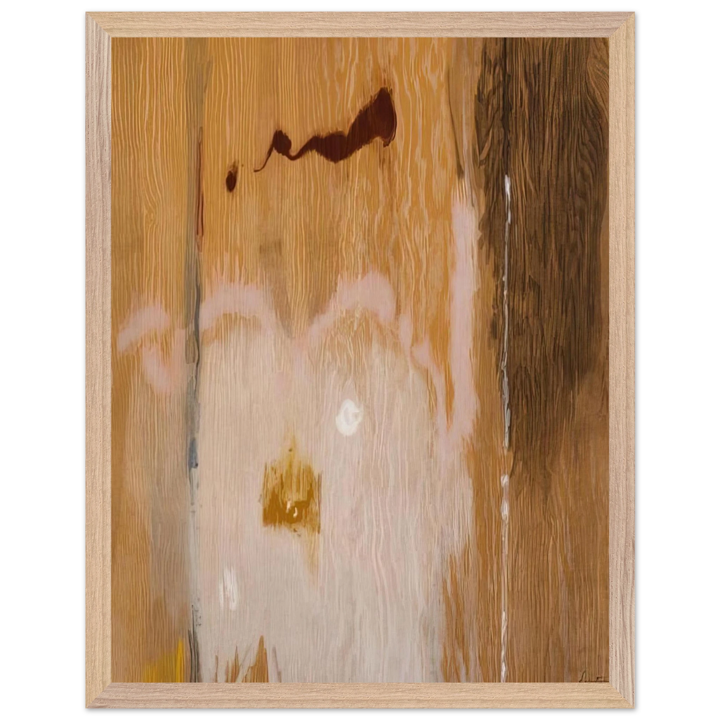 Helen Frankenthaler - Tales of Genji VI - 1998 Wall art - 15x20 cm / 6x8 inches - Premium Wooden Framed Poster With Fine Art Paper-canvas - Black frame