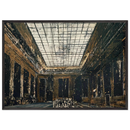 INTERIOR 1981 - Anselm Kiefer 70x100 cm / 28x40 inches Framed Art Print – Black Wooden Frame