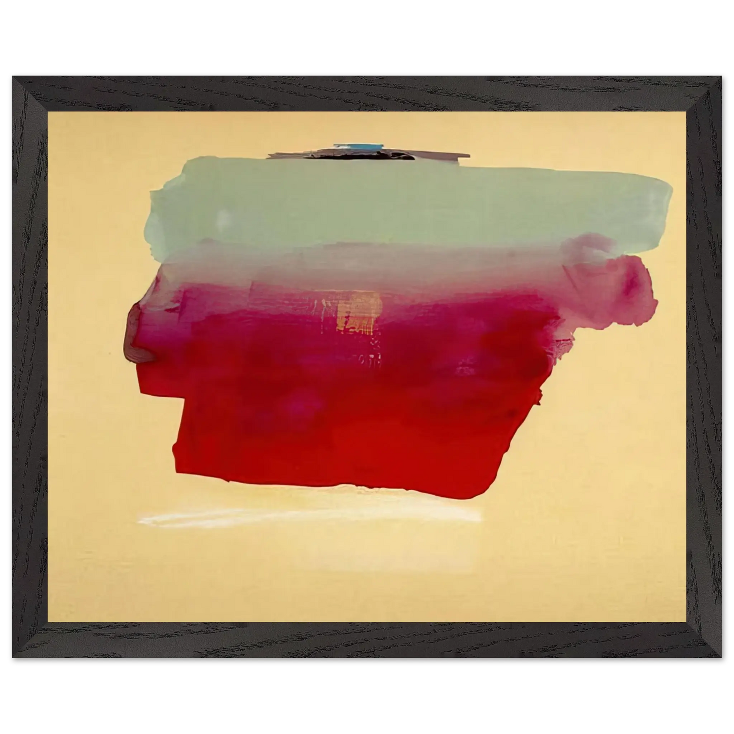 Helen Frankenthaler - Robinson s Wrap - 1974 Wall art - 21x29.7 cm / 8x12" - Premium Wooden Framed Poster With Fine Art Paper - White frame