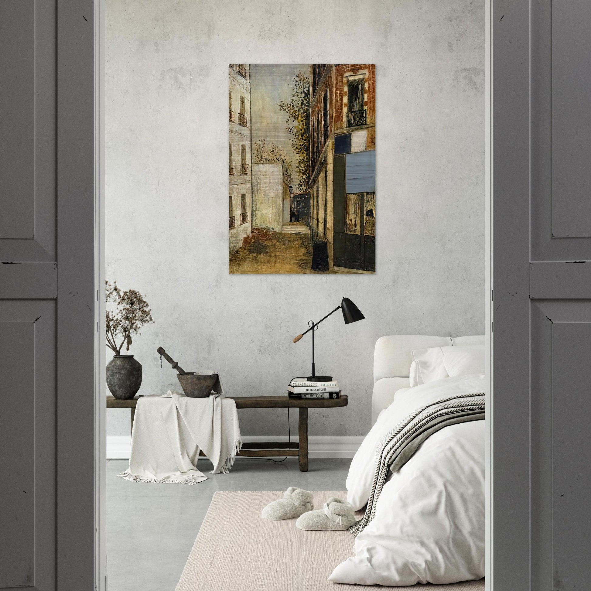 CABARE BELLE GABRIELLE - Maurice Utrillo Brushed Aluminum Print - 70x100 cm / 28x40 inches | Maurice Utrillo Aluminum Print | Maurice Utrillo Prints