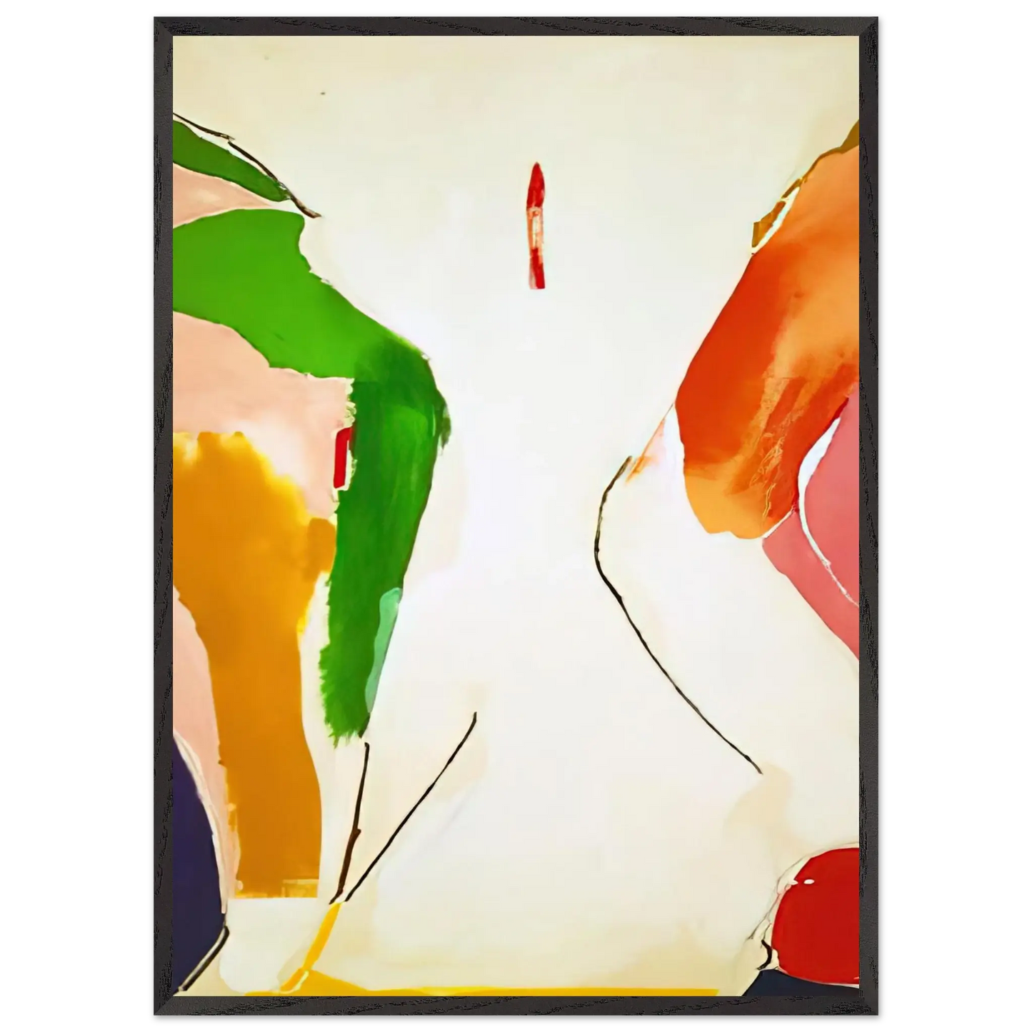 Helen Frankenthaler - Living Edge - 1973 Wall art - A3 (29.7 x 42  cm) - Premium Wooden Framed Poster With Fine Art Paper - Wood frame