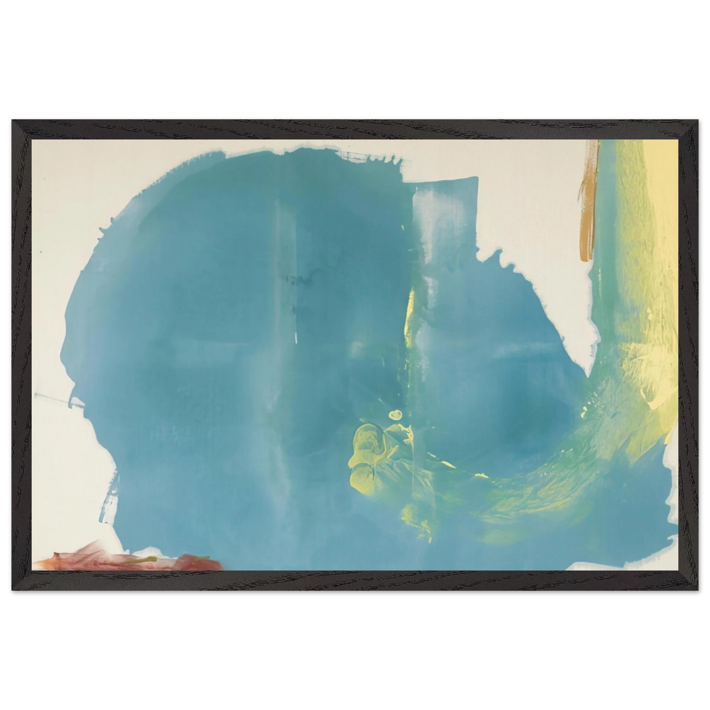 Helen Frankenthaler - Where Necessary - 1977 Wall art - 20x25 cm / 8x10 inches - Premium Wooden Framed Poster With Fine Art Paper-canvas - Black frame