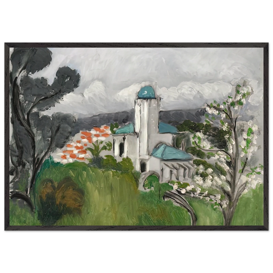 LA VILLA BLEUE 1918 - Henri Matisse 70x100 cm / 28x40 inches Framed Art Print – Black Wooden Frame