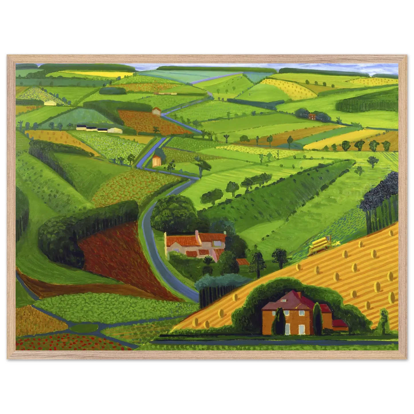 David Hockney - David Hockney Wall art - 50x70 cm / 20x28 Inches - Premium Wooden Framed Poster With Fine Art Paper - Wood frame