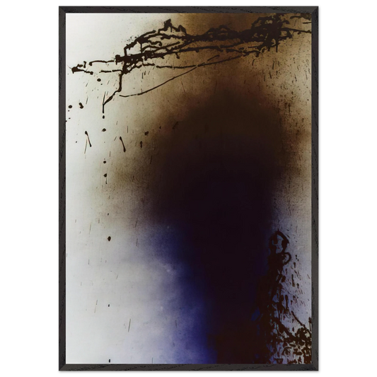 Untitled T1989-U11 - 1989 - Hans Hartung 70x100 cm / 28x40 inches Framed Art Print – Black Wooden Frame