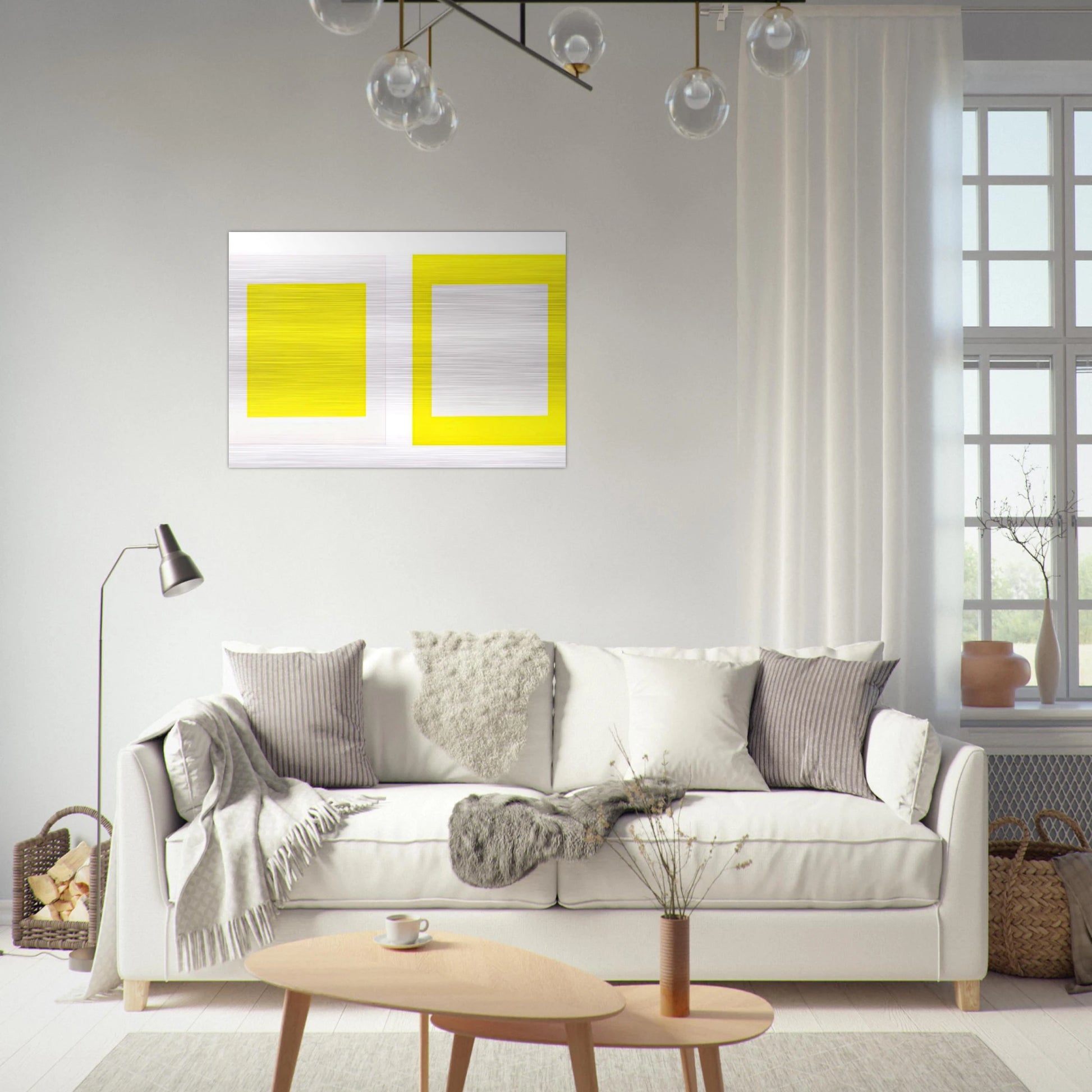 Untitled Cadmium Yellow Light - 1990 - Donald Judd Brushed Aluminum Print - 70x100 cm / 28x40 inches | Donald Judd Aluminum Print | Donald Judd Prints
