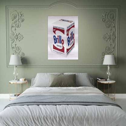 Brillo Soap Pads - Andy Warhol Brushed Aluminum Print - 70x100 cm / 28x40 inches | Andy Warhol Aluminum Print | Andy Warhol Prints