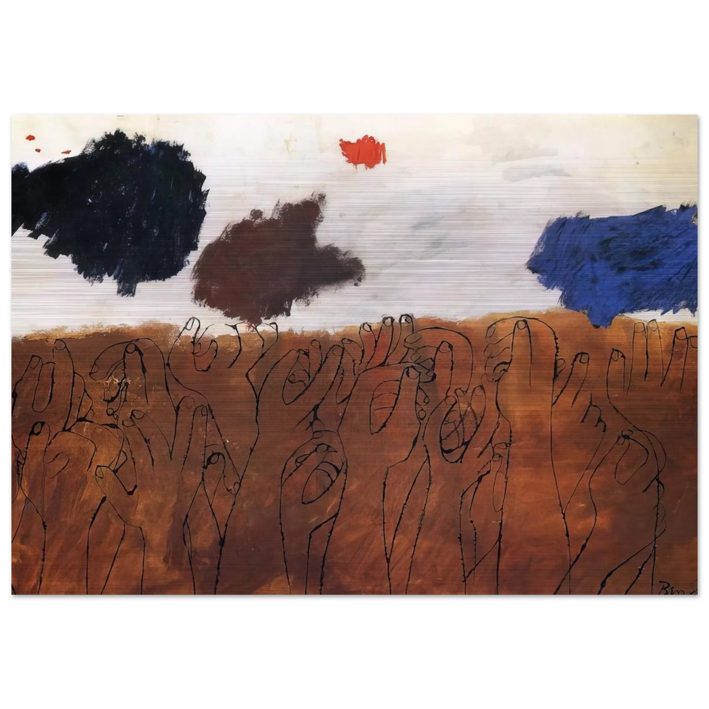 NOT DETECTED 29 - Ben Shahn Brushed Aluminum Print - 70x100 cm / 28x40 inches | Ben Shahn Aluminum Print | Ben Shahn Prints
