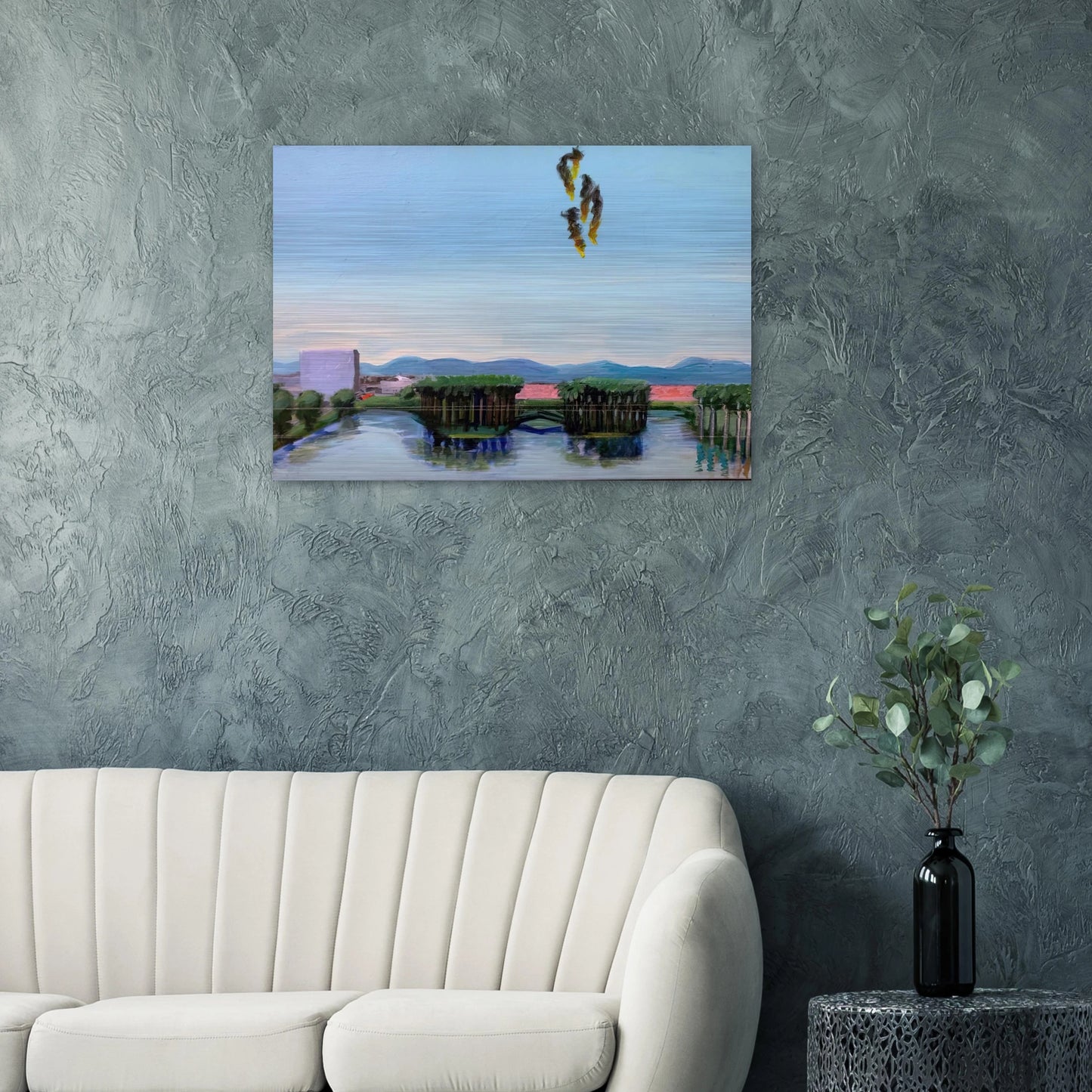 Echo Park Falling Angels - 1974 - Carlos Almaraz Brushed Aluminum Print - 70x100 cm / 28x40 inches | Carlos Almaraz Aluminum Print | Carlos Almaraz Prints