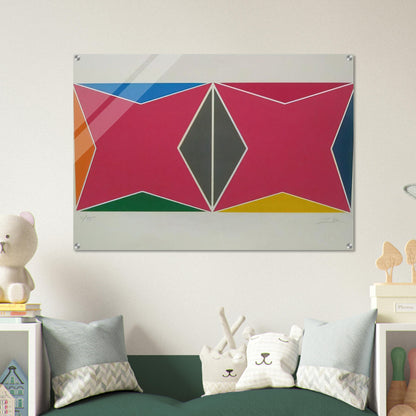 Geometric Composition - Hard Edge Painting - Larry Zox Acrylic Print - 70x100 cm / 28x40″ inches | Larry Zox Wall Art | Larry Zox Prints