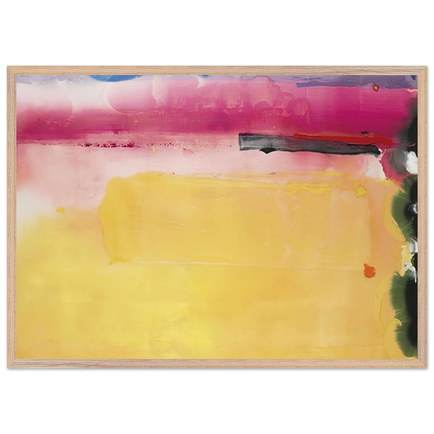 Helen Frankenthaler - Black-Eyed Susan - 1988 Wall art - 45x60 cm / 18x24 inches - Premium Wooden Framed Poster With Fine Art Paper-canvas - Black frame