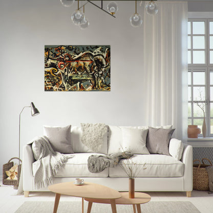 THE SHE WOLF - Jackson Pollock Brushed Aluminum Print - 70x100 cm / 28x40 inches | Jackson Pollock Aluminum Print | Jackson Pollock Prints