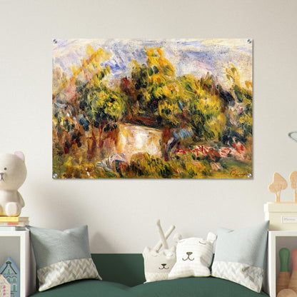 Landscape with Cabin - Pierre-Auguste Renoir Acrylic Print - 70x100 cm / 28x40″ inches