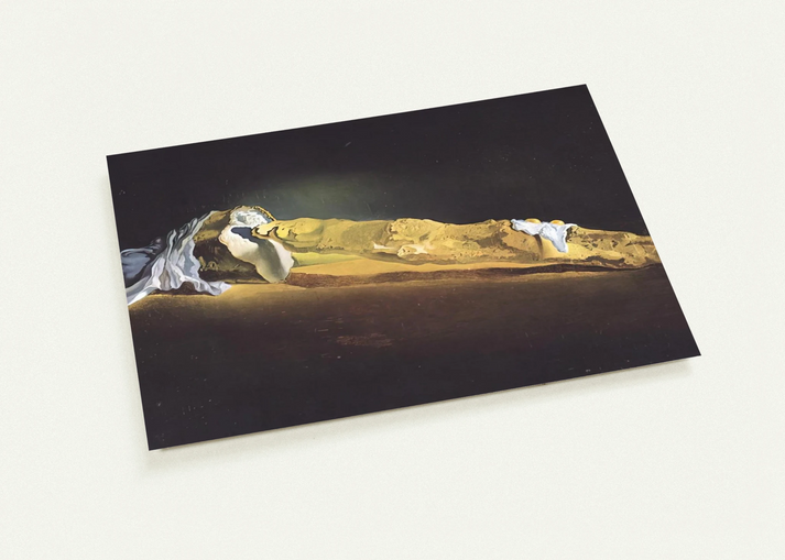 ORDINARY FRENCH LOAF WITH TWO FRIED EGGS By Salvador Dali Pack of 10 Post Cards | Salvador Dali Post Cards | A6 (10.5 x 14.8 cm) - 4.1 x 5.8 inches