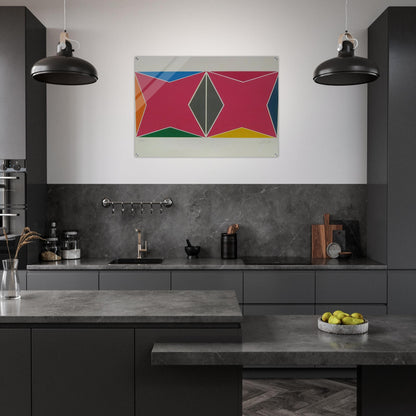Geometric Composition - Hard Edge Painting - Larry Zox Acrylic Print - 70x100 cm / 28x40″ inches | Larry Zox Wall Art | Larry Zox Prints