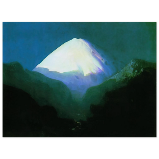 Arkhyp Kuindzhi - Elbrus. Moonlit Night  75x100 cm / 30x40inches Fine Art Poster