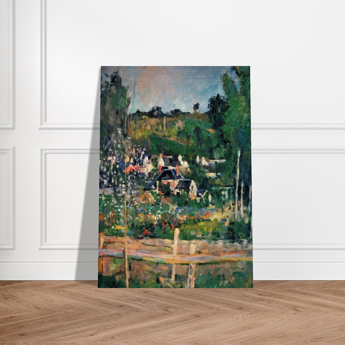 View of Auvers - Paul Cézanne Brushed Aluminum Print - 70x100 cm / 28x40 inches | Paul Cézanne Aluminum Print | Paul Cézanne Prints