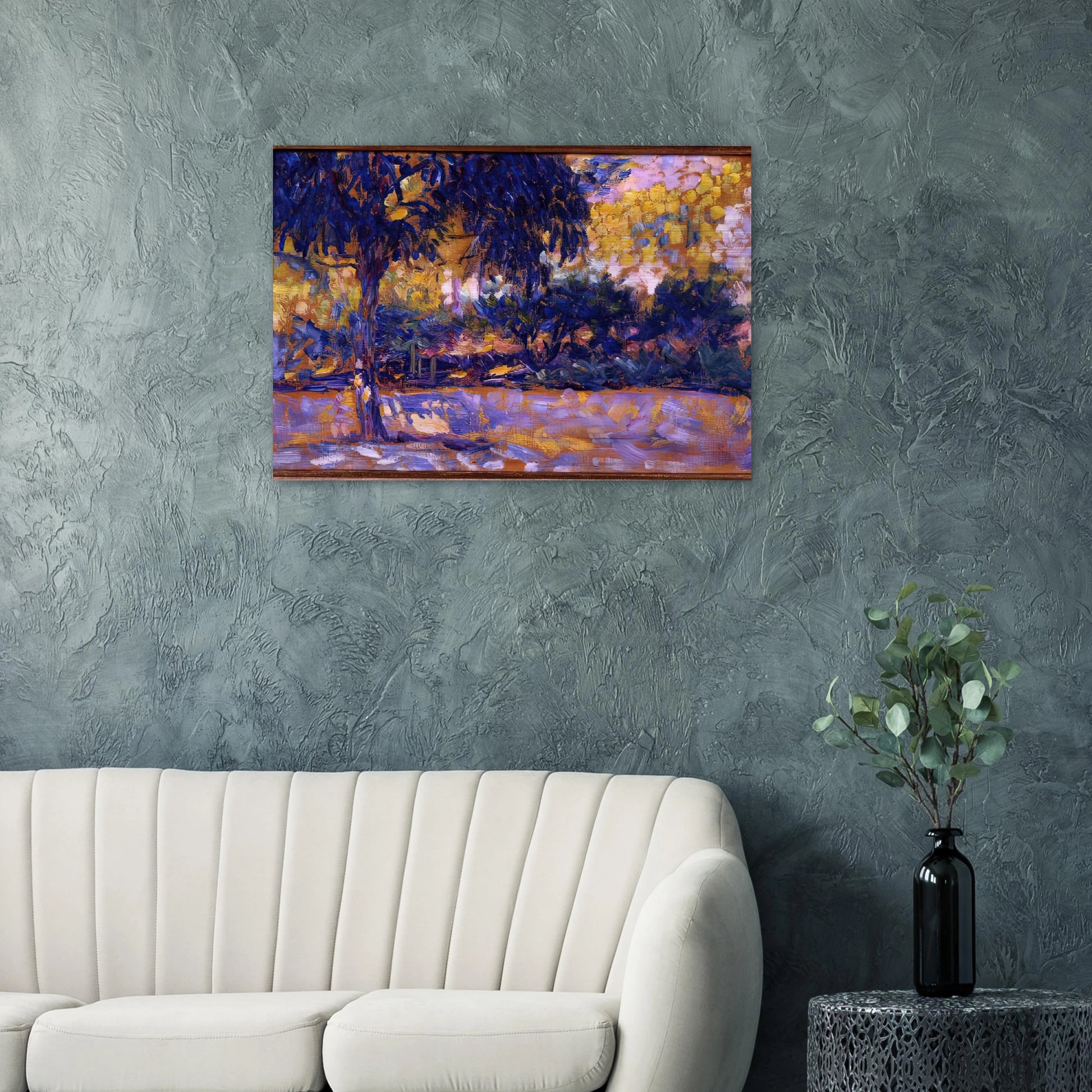 LANDSCAPE WITH EUCALYPTUS TREES AND RIVER TREES IN FRONT OF A RIVER 1908 - Henri Matisse Brushed Aluminum Print - 70x100 cm / 28x40 inches | Henri Matisse Aluminum Print | Henri Matisse Prints