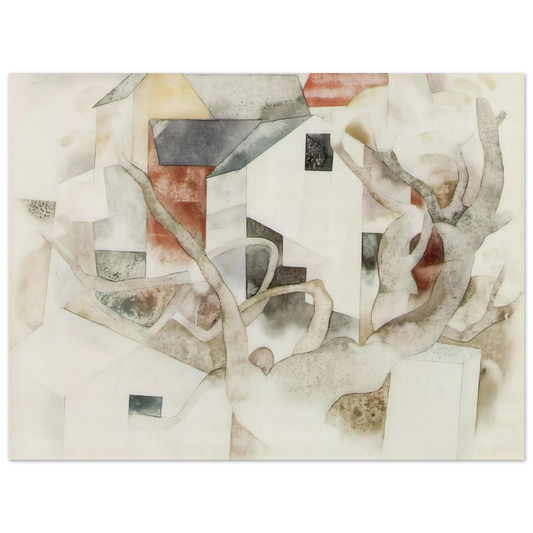 Charles Demuth - Trees and Barns Bermuda - 1917  75x100 cm / 30x40inches Fine Art Poster