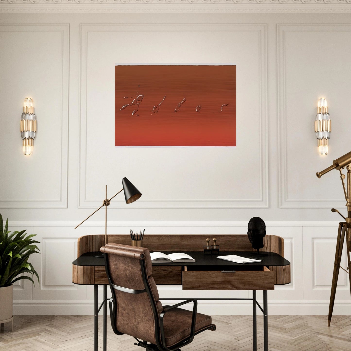 ADIOS 1969 - Edward Ruscha Brushed Aluminum Print - 70x100 cm / 28x40 inches | Edward Ruscha Aluminum Print | Edward Ruscha Prints