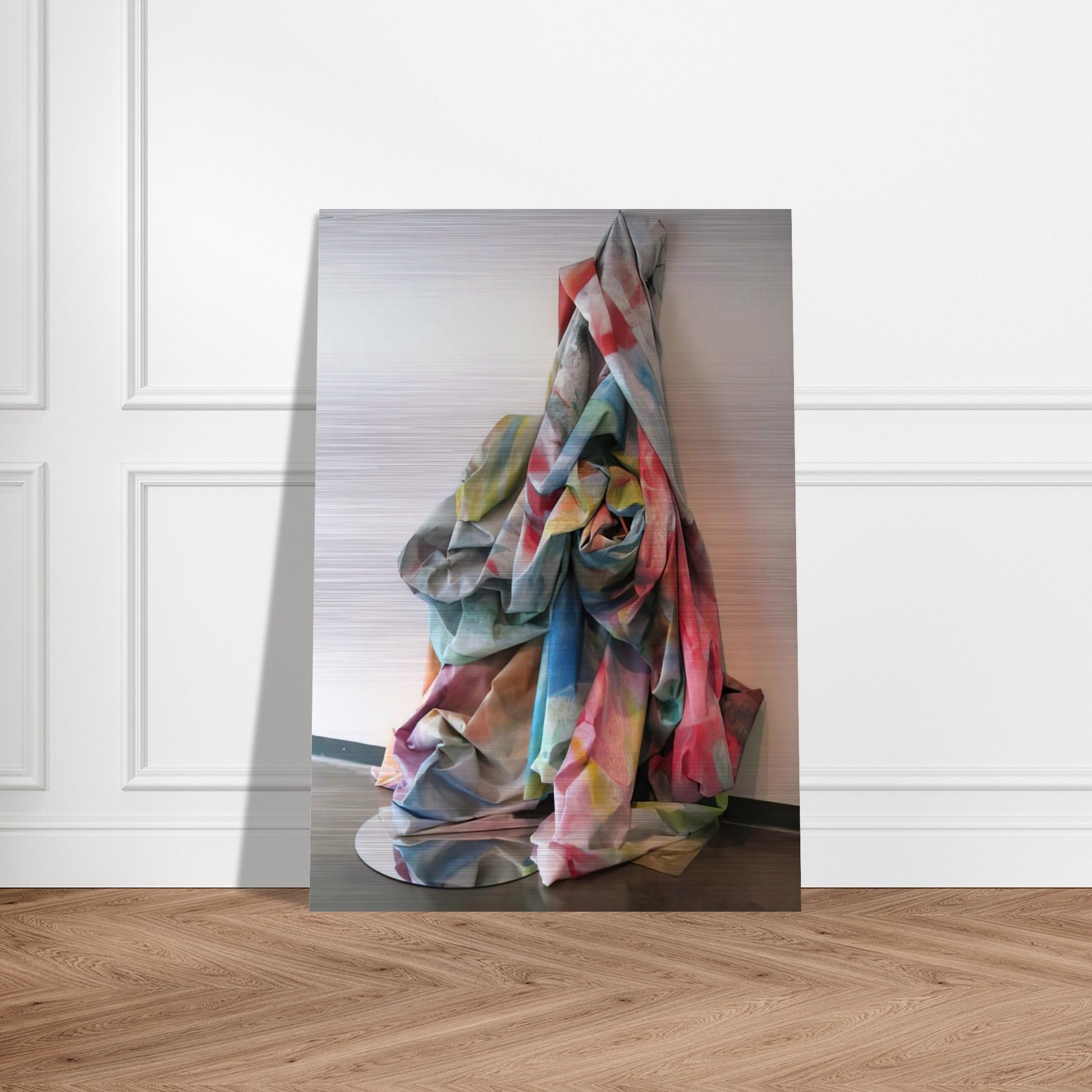 Wall Cascade with Mirror - Sam Gilliam Brushed Aluminum Print - 70x100 cm / 28x40 inches | Sam Gilliam Aluminum Print | Sam Gilliam Prints