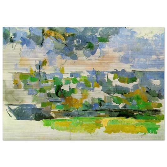 The Garden at Les Lauves - Paul Cézanne Brushed Aluminum Print - 70x100 cm / 28x40 inches | Paul Cézanne Aluminum Print | Paul Cézanne Prints