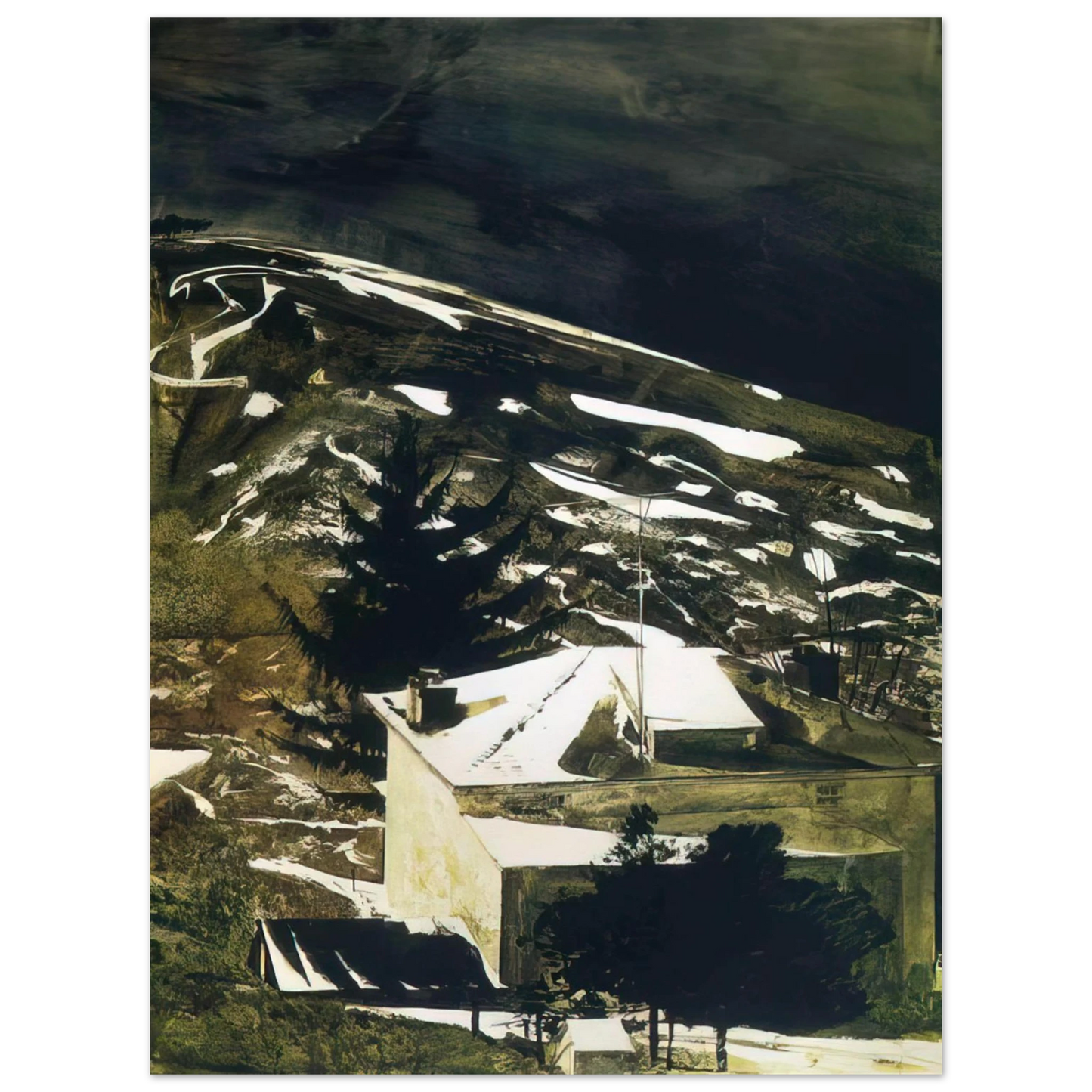 Andrew Wyeth - WOLF MOON 1975 Wall Art - 21x29.7 cm / 8x12" - Fine Art Poster - -