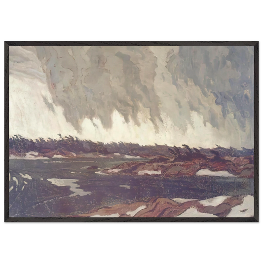March Storm Georgian Bay - 1920 - AY Jackson 70x100 cm / 28x40 inches Framed Art Print – Black Wooden Frame