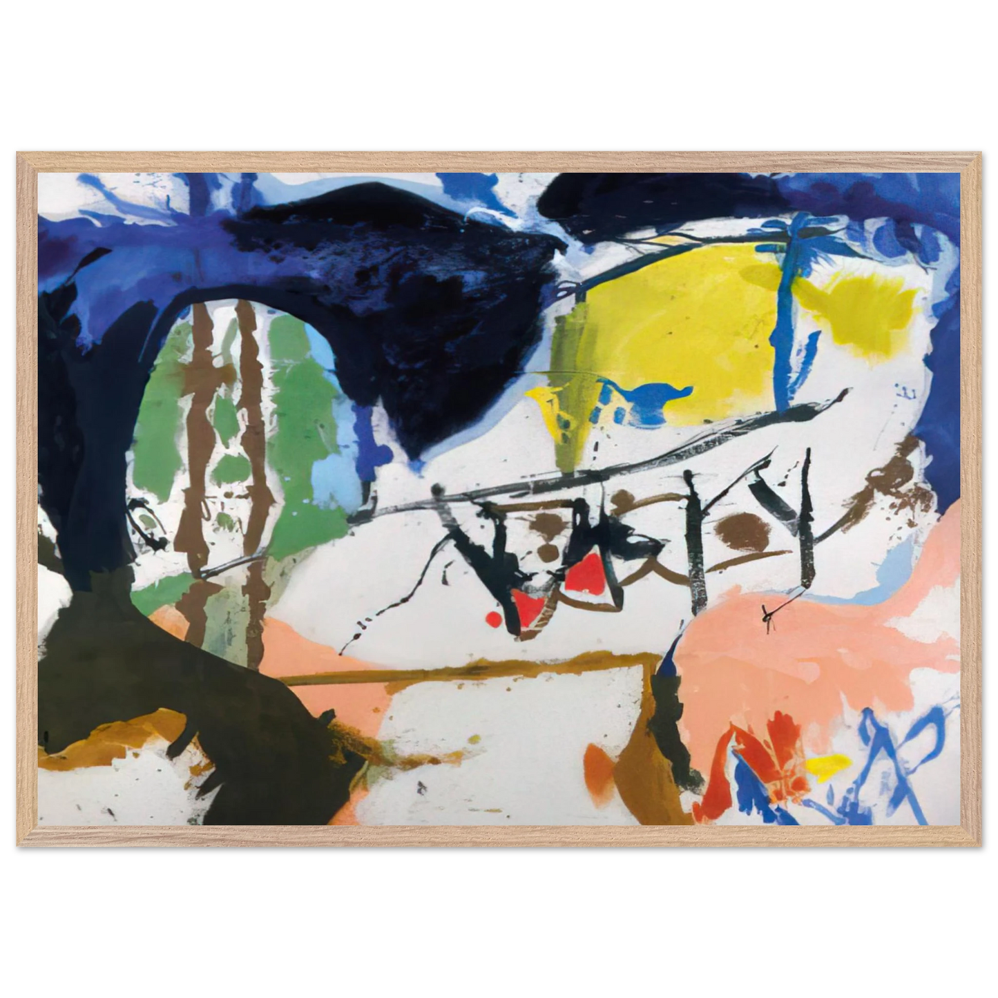 Helen Frankenthaler - Acres - 1959 Wall art - 20x25 cm / 8x10 inches - Fine Art Poster-canvas - -
