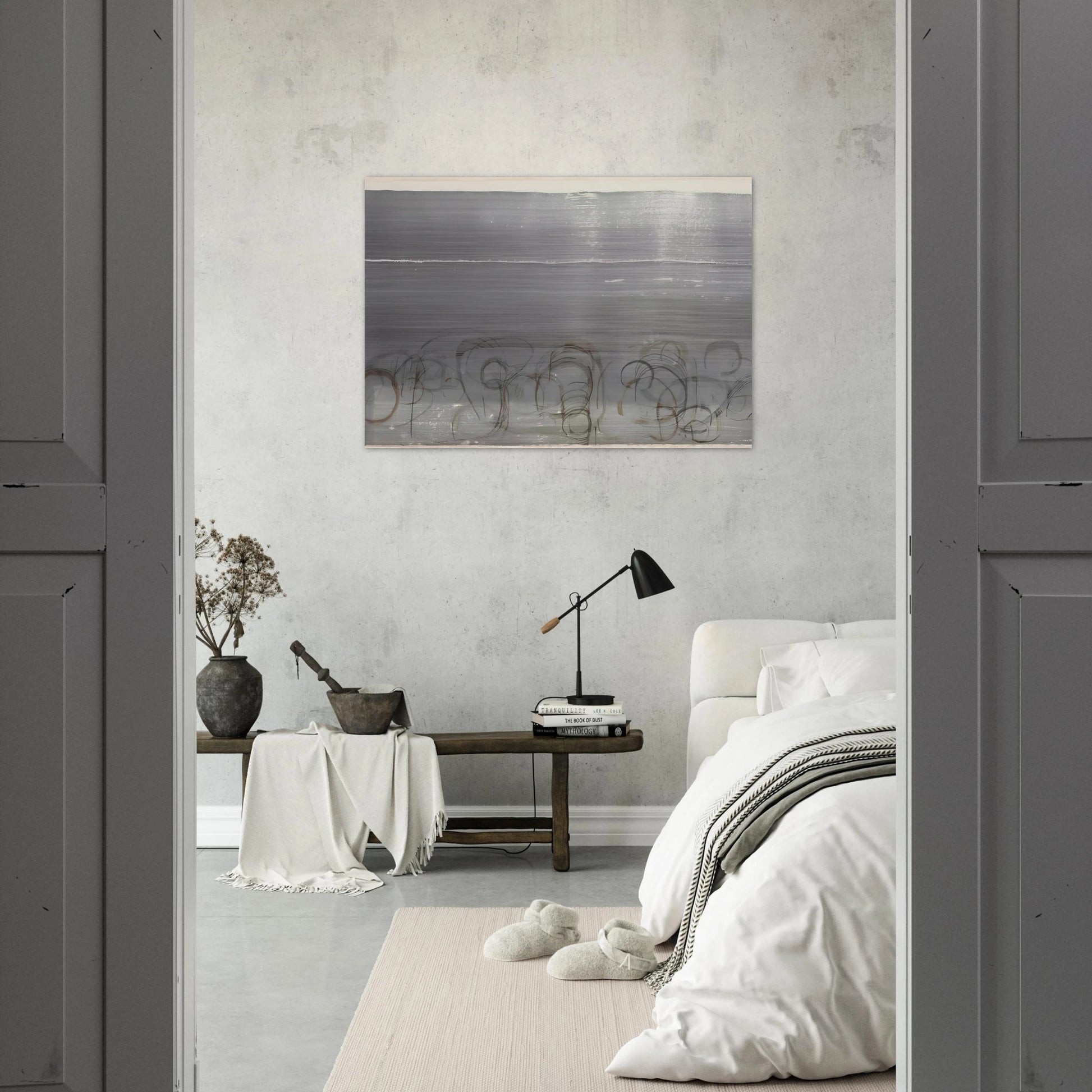 New River Watercolor, Series IV, No. 6 - 1988 - John Cage Brushed Aluminum Print - 70x100 cm / 28x40 inches | John Cage Aluminum Print | John Cage Prints