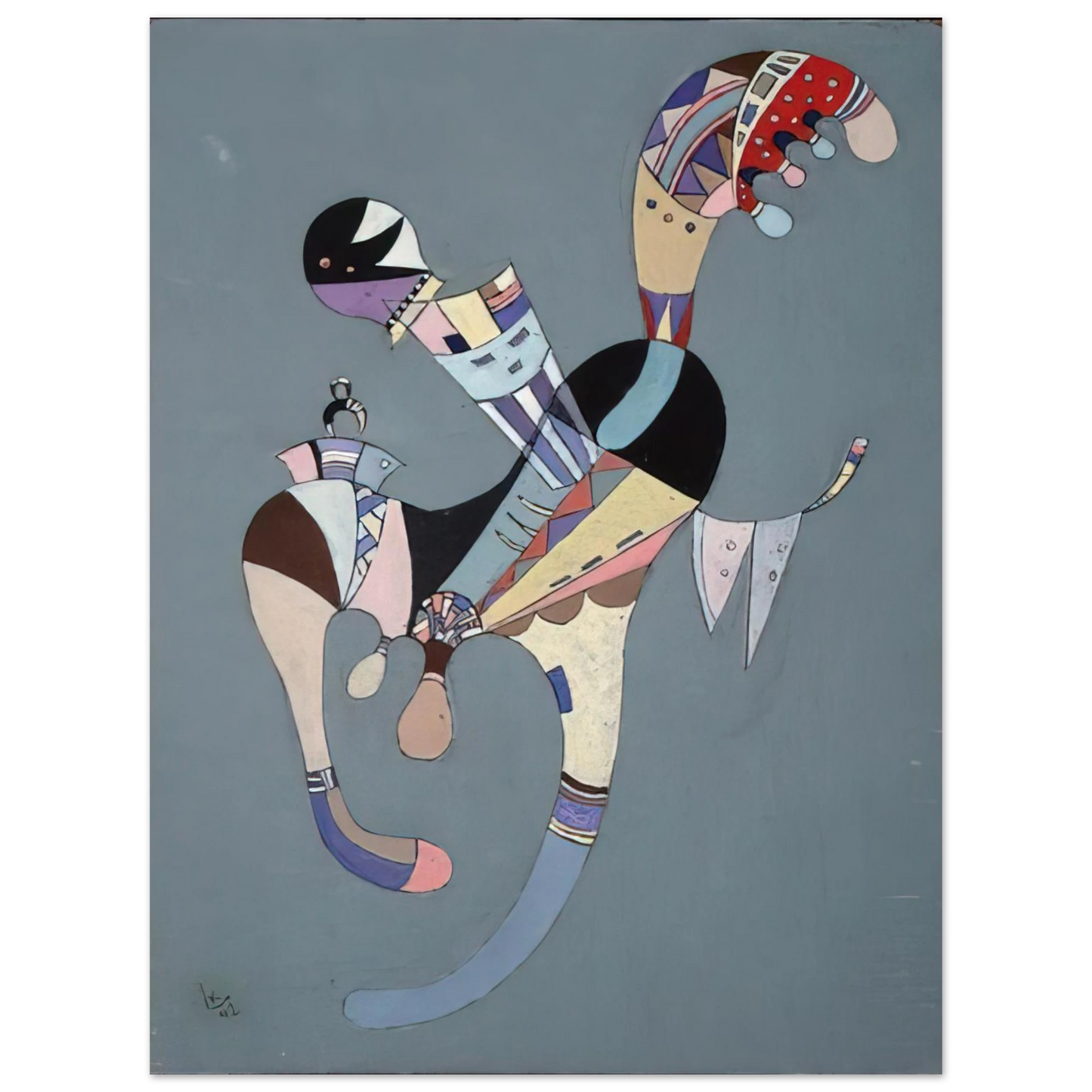 Wassily Kandinsky - A FLOATING FIGURE 1942  75x100 cm / 30x40inches Fine Art Poster
