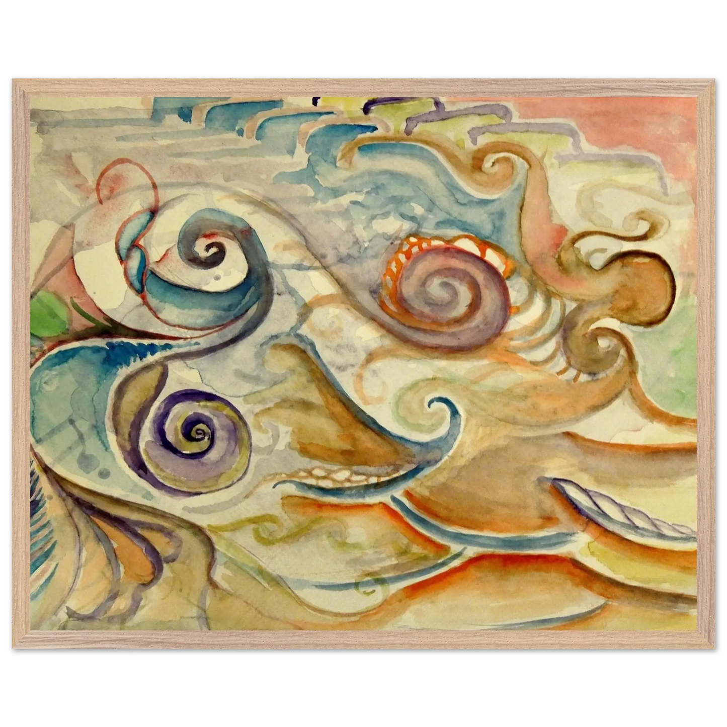 Walter Inglis Anderson - Walter Anderson Wall art - 70x100 cm / 28x40 Inches - Premium Wooden Framed Poster With Fine Art Paper - White frame