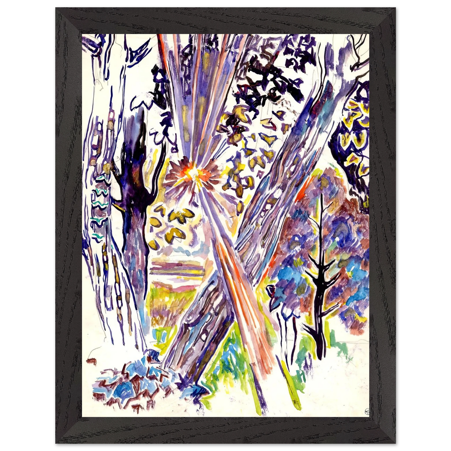 Walter Inglis Anderson - Walter Anderson Wall art - 28x43  cm / XL (11x17 inches) - Premium Wooden Framed Poster With Fine Art Paper-canvas - Wood frame