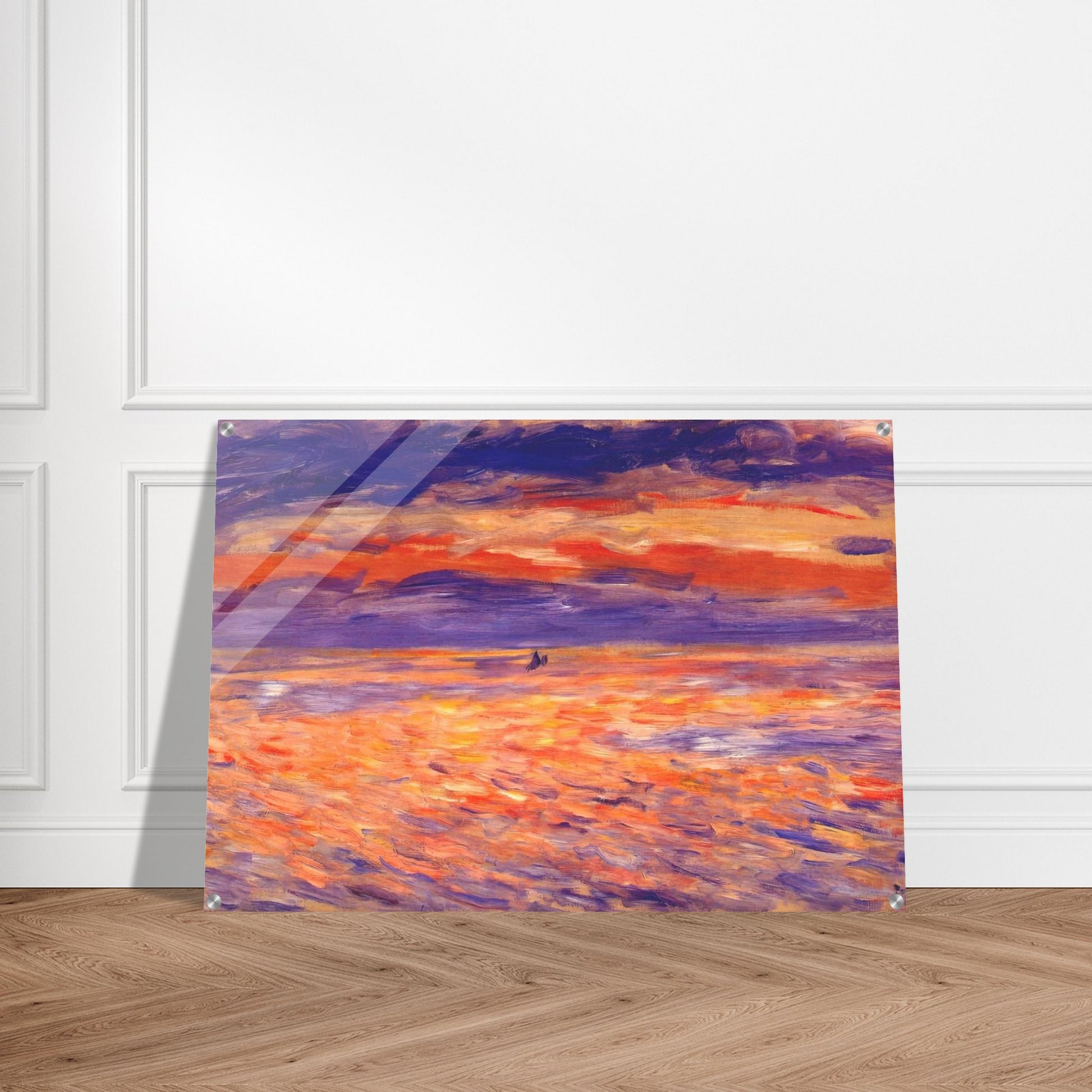 Sunset at sea - Pierre-Auguste Renoir Acrylic Print - 70x100 cm / 28x40″ inches