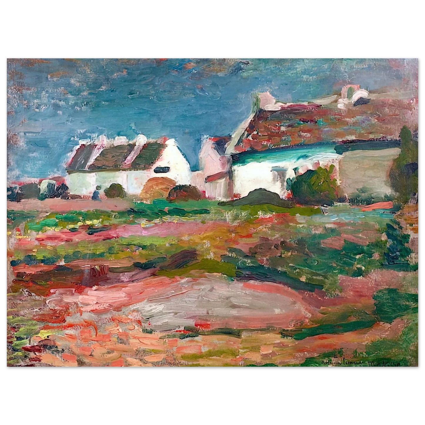 Henri Matisse - MAISONS A KERVILAHOUEN BELLE ILE 1896  75x100 cm / 30x40inches Fine Art Poster